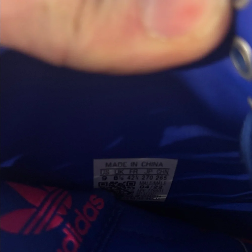 Adidas x Jeremy Scott men’s Blue and Pink Sneakers with Wings
